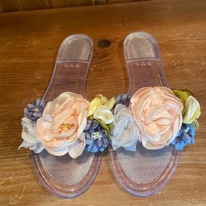 Faux flower slides